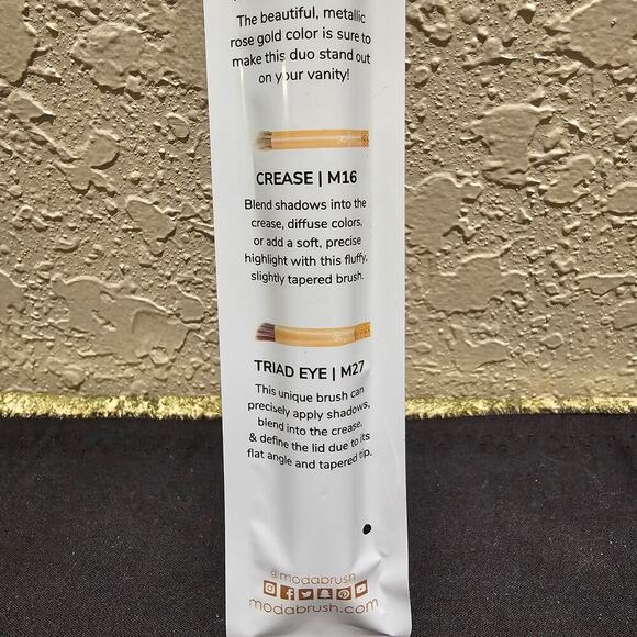 MODA Metallics Eye Sculptor Brushes Set Royal Langnickel Vegan Makeup Brushes - Picture 5 of 7